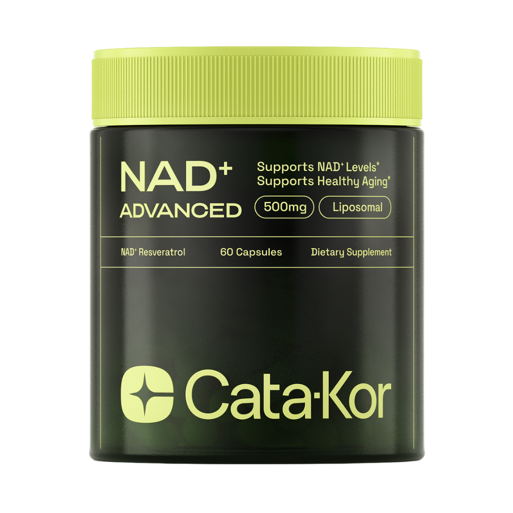 Cata-Kor NMN Supplement Alternative - Liposomal NAD Supplement 500 mg with Resveratrol - High Purity NAD Supplement for Anti-Aging, Energy Supplements, Focus - 60 Capsules